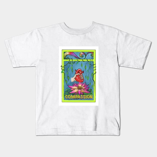 Compassion Heart Kids T-Shirt by pvjaffe